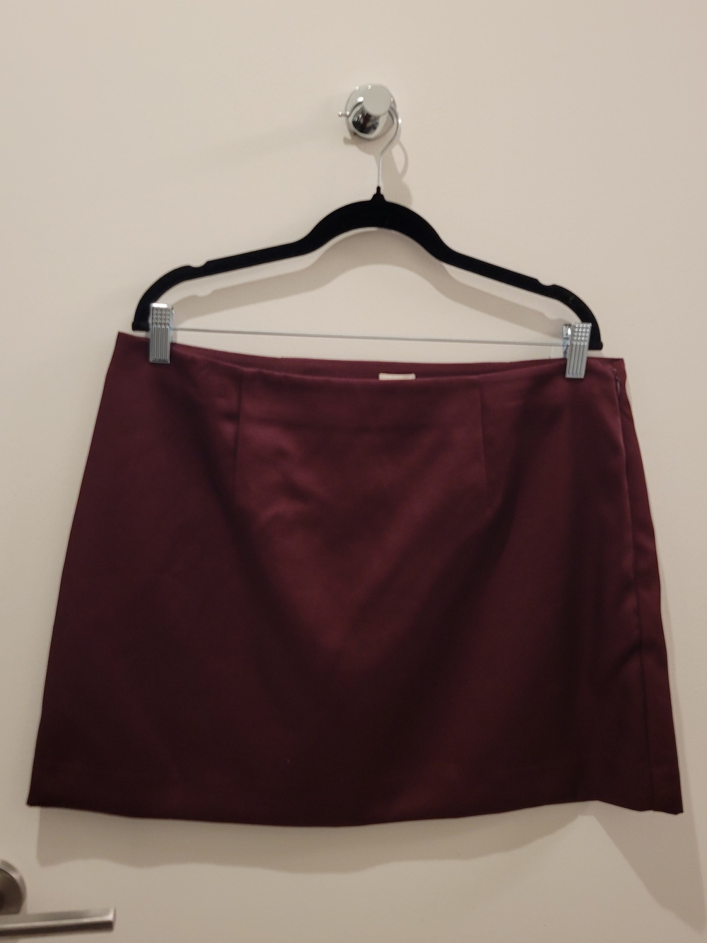 a new day Wine-Red Mini Skirt